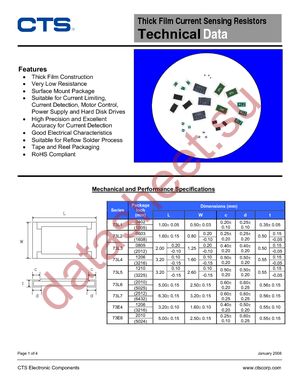 73E6R062J datasheet  